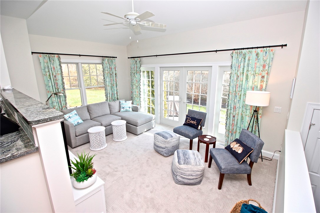 190 Coggeshall Avenue Newport, RI 02840 - Photo 14 of 50 Family sitting room w/French doors to patio & gardens