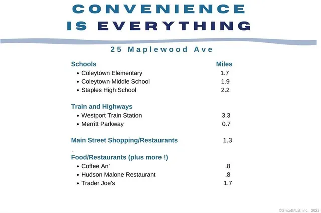 $979,000 | 25 Maplewood Avenue, Westport, CT 06880