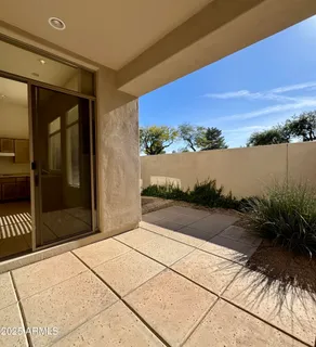 a view of balcony with ocean view