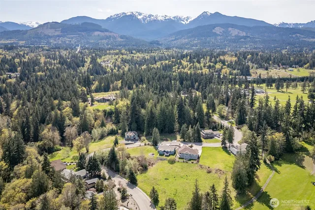 a view of a lake with mountains in the background