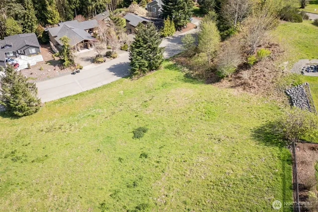 a view of a backyard of the house