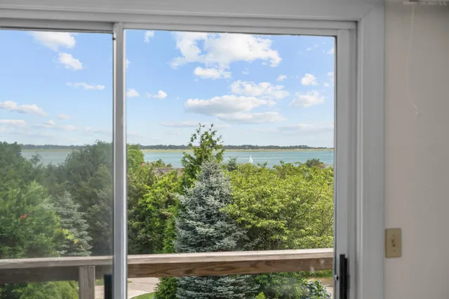 a view of a city from a balcony