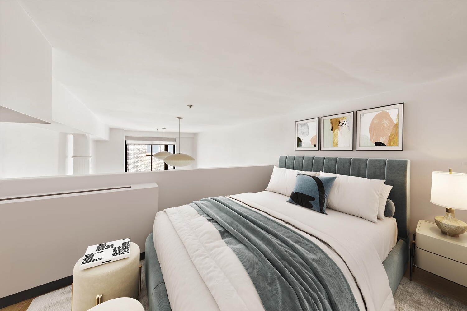 67 East 11th Street, Unit 503 Manhattan, NY 10003 - Photo 2 of 10 a bedroom with a bed and a couch