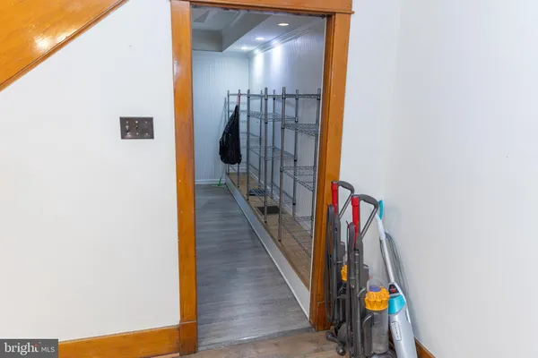 a view of storage and utility room