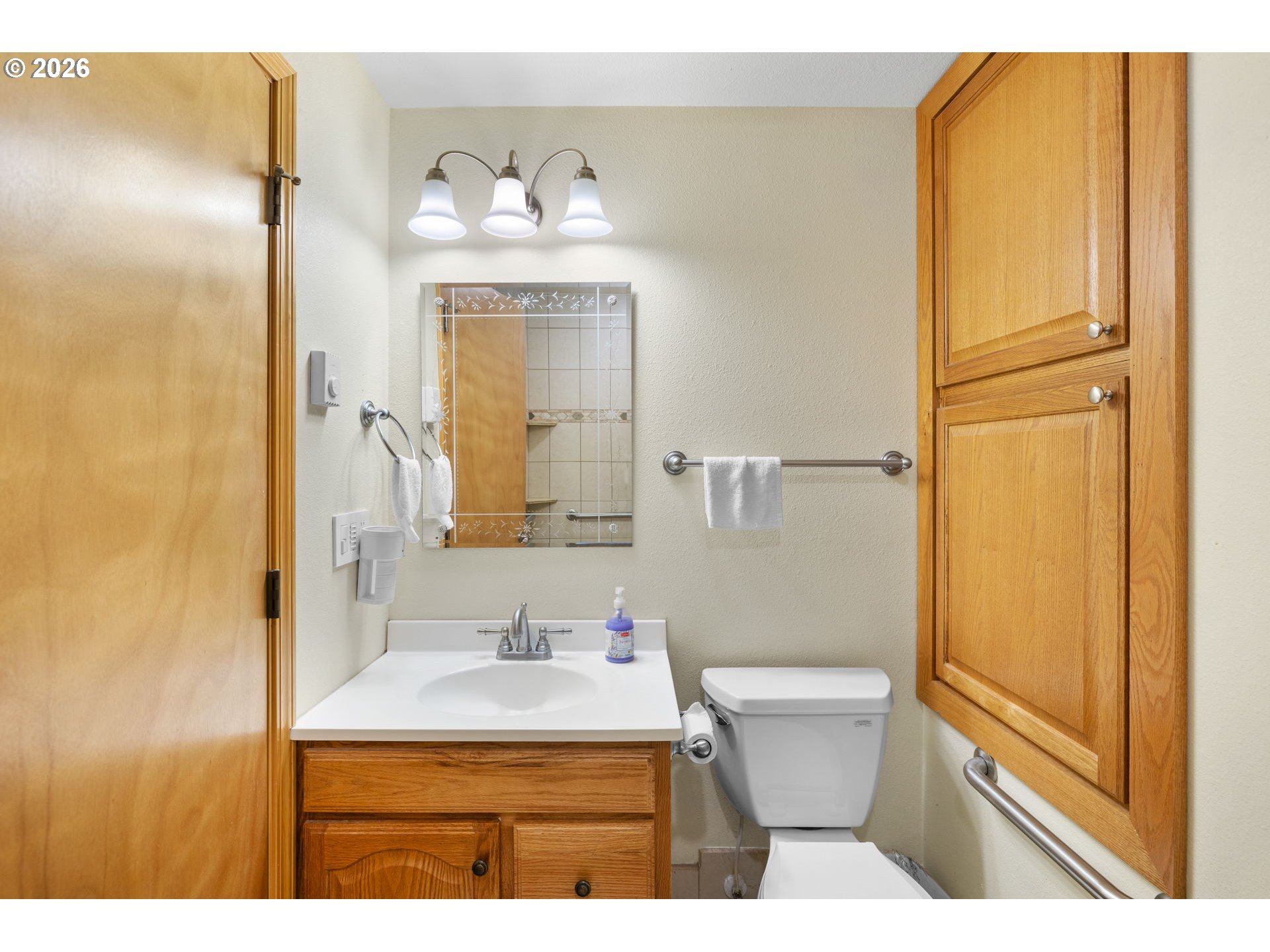 1480 Northeast Kane Drive Gresham, OR 97030 - Photo 34 of 46 a bathroom with a sink a toilet and shower