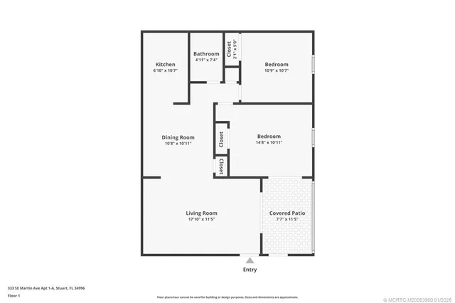$1,650 | 333 Southeast Martin Avenue, Unit 1A, Stuart, FL 34996