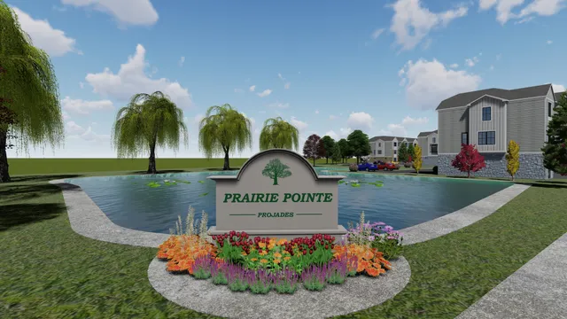 a view of a park with palm trees