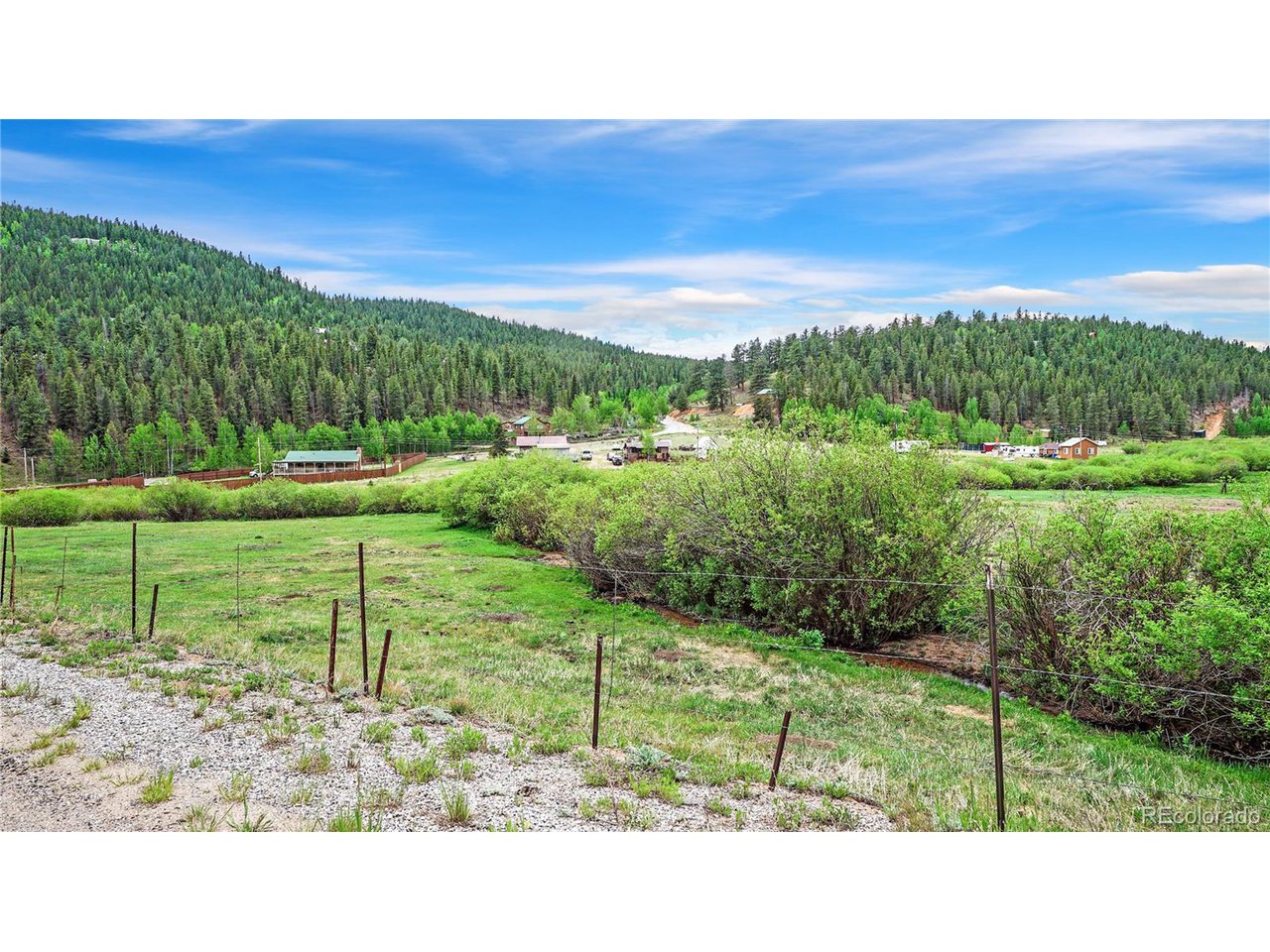 261 Wilkins Road Bailey, CO 80421 - Photo 36 of 39 a view of a garden with a building in the background