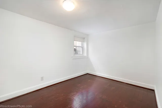 an empty room with a window