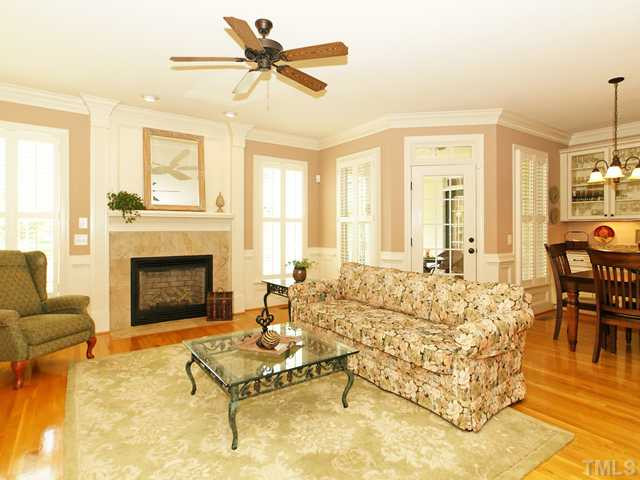 3513 Mt Prospect Circle Raleigh, NC 27614 - Photo 10 of 23 Cozy living room with fireplace and tons of natural light. Living Room