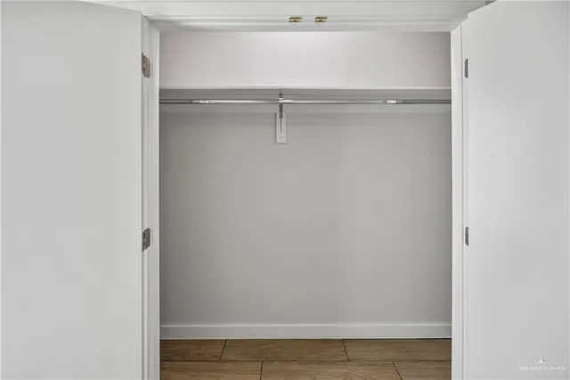 a close view of closet