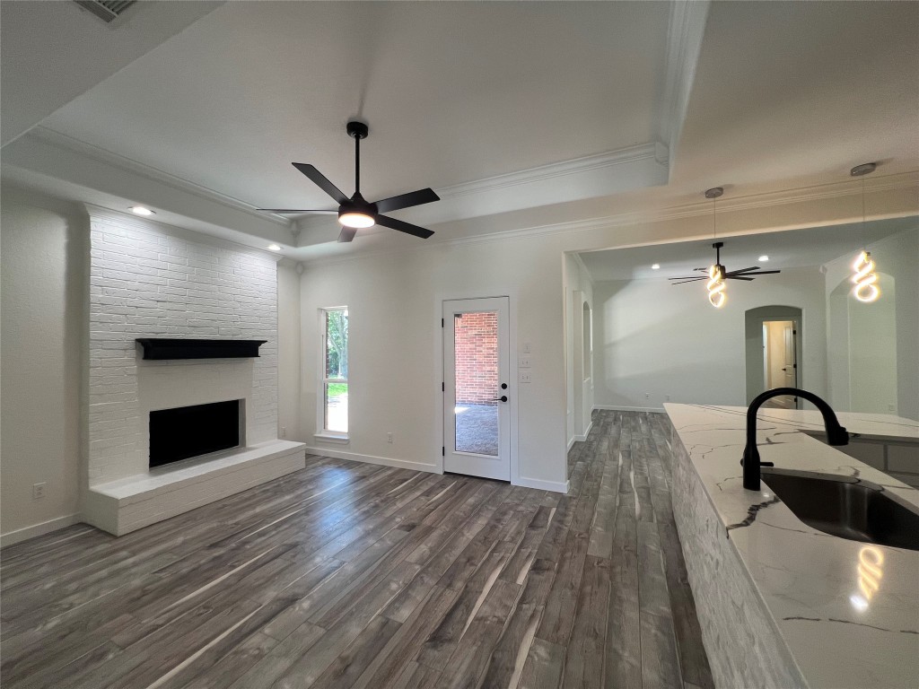 117 Cotton Rows Lane Taylor, TX 76574 - Photo 3 of 35 Additional dining or flex space with a fireplace