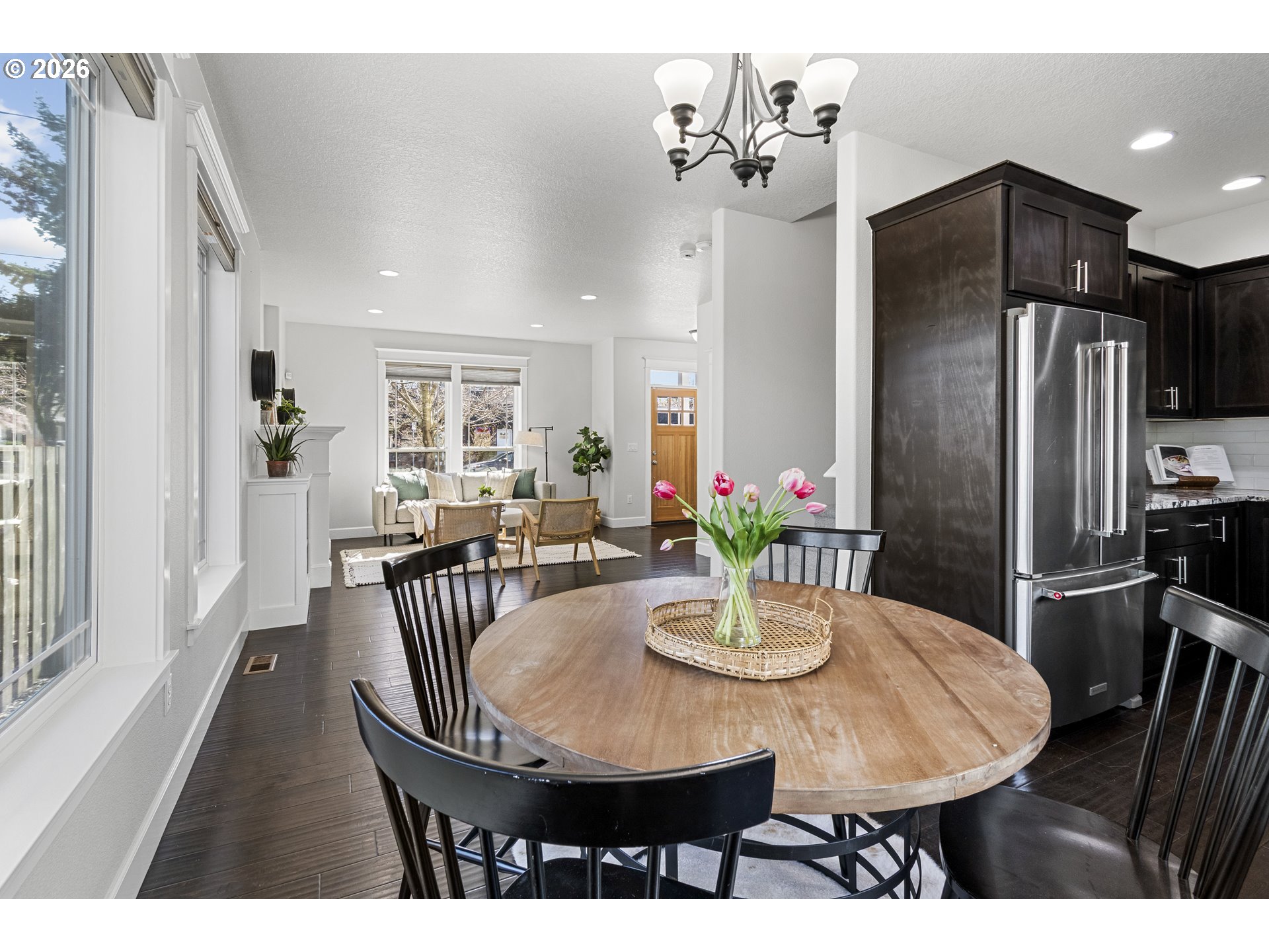 7473 Northeast Fremont Street Portland, OR 97213 - Photo 12 of 41 a view of a dining room with furniture window and wooden floor