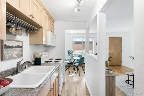 a kitchen with granite countertop lots of counter top space