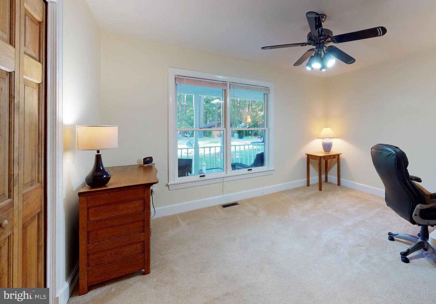 1055 Redeye Road Lusby, MD 20657 - Photo 16 of 38 Bedroom 2 with Ceiling Fan