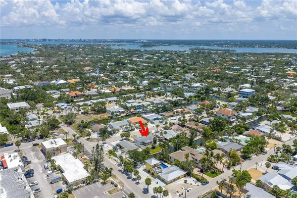 an aerial view of multiple house