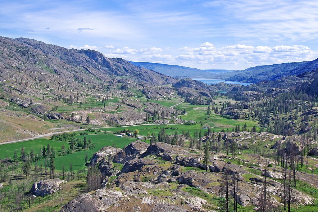 322 North End Omak Lake Road Omak, WA 98841 - Photo 23 of 40 a view of a lush green hillside and houses