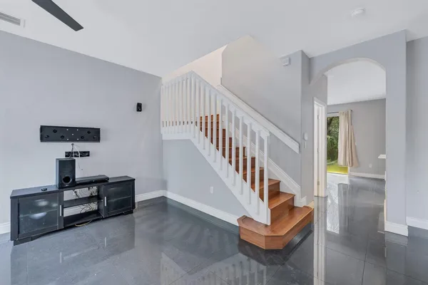 a car parked in front of a house