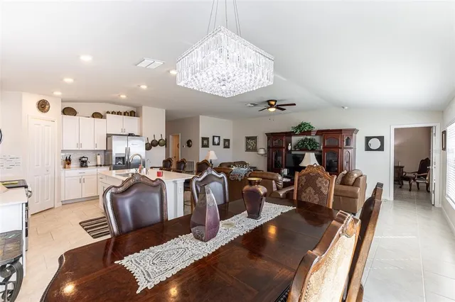 a living room with lots of furniture