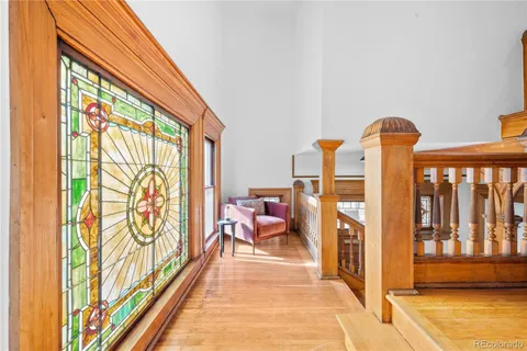 a balcony with outdoor seating