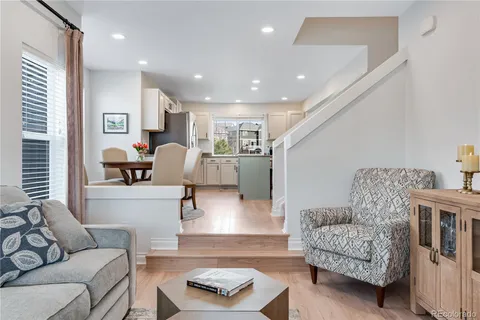 a living room with furniture and a couch