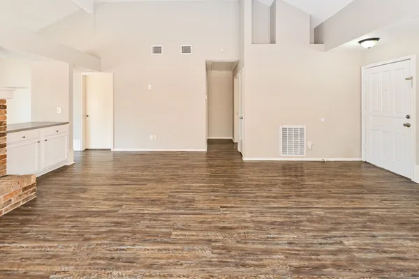 a view of a livingroom with an empty space
