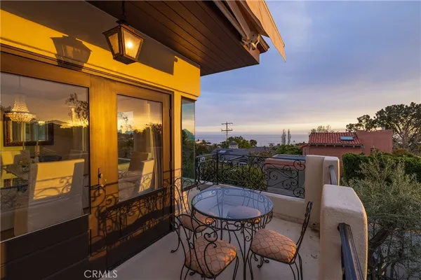 a view of a terrace with furniture