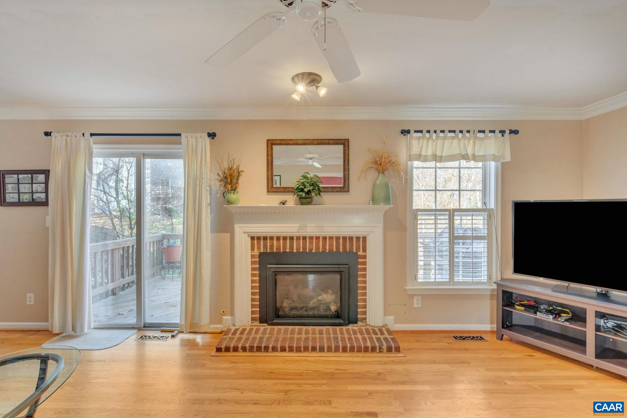 1642 Old Brook Road Charlottesville, VA 22901 - Photo 16 of 42 a living room with fireplace and a flat screen tv