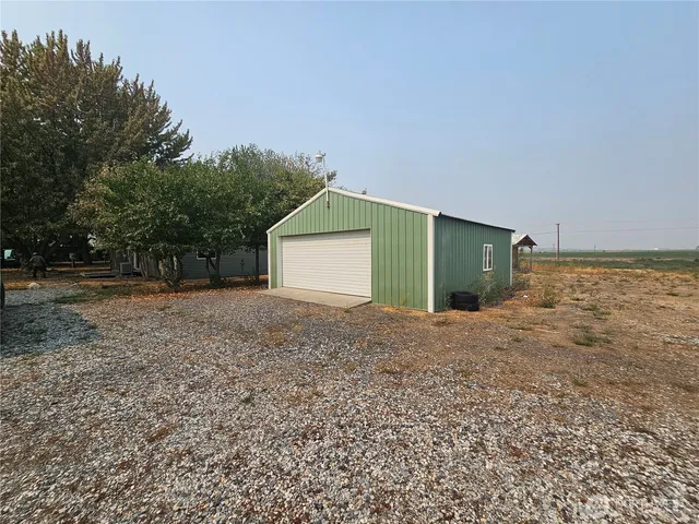 a backyard of a house