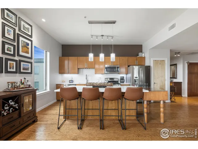 a view of kitchen with dining area