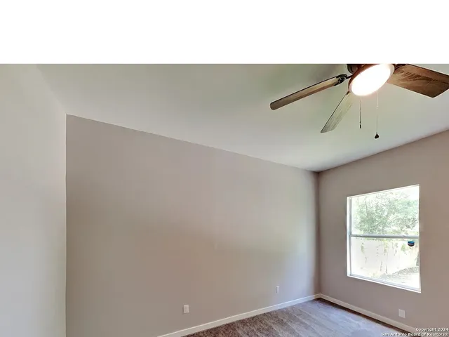 an empty room with a window