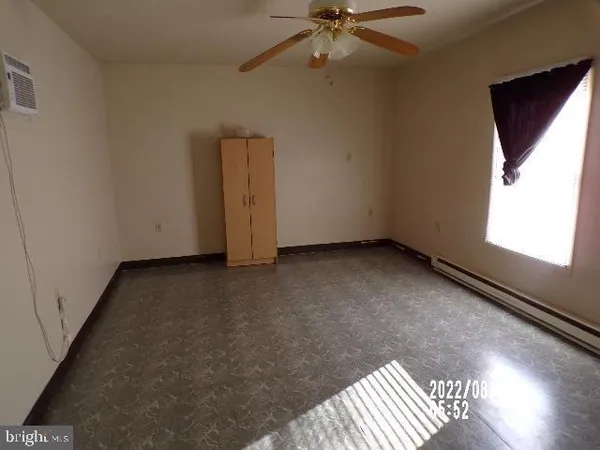 an empty room with a window