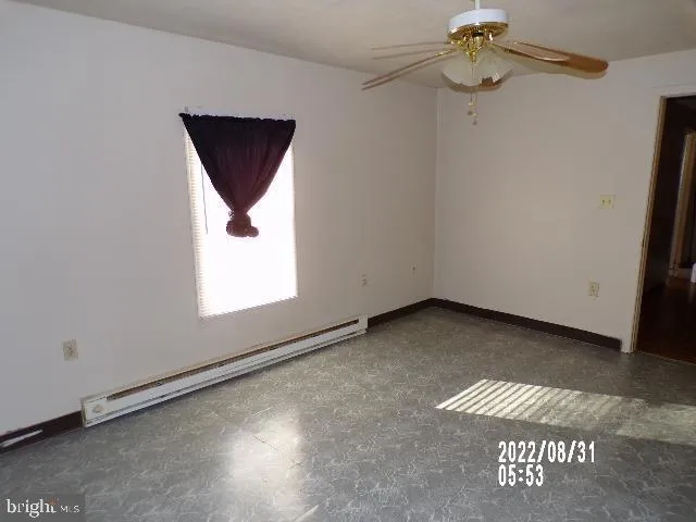 an empty room with a window