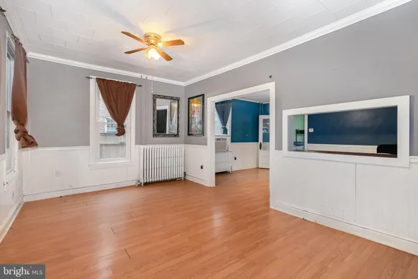 a view of a livingroom with a flat screen tv
