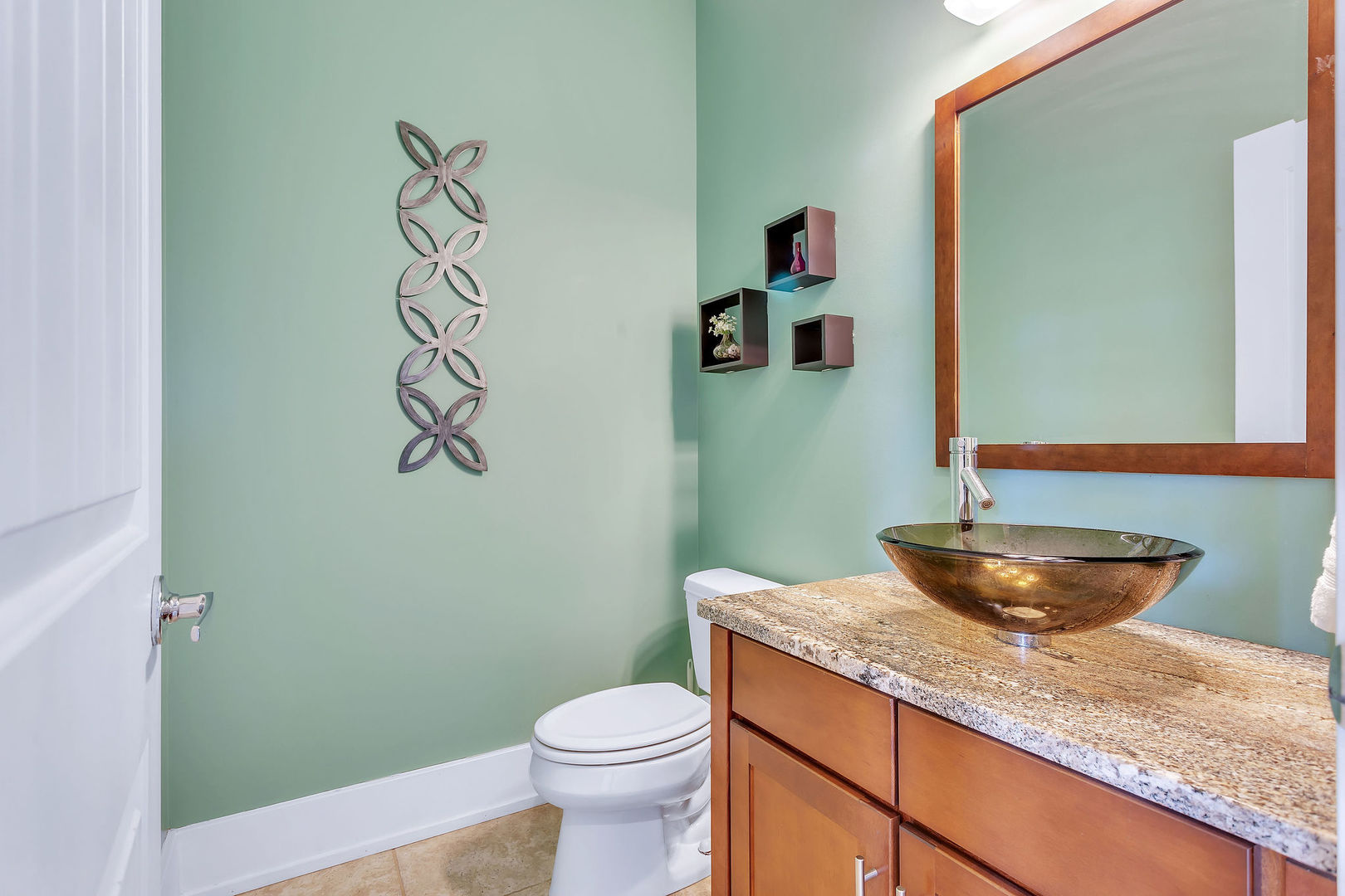 40 Stonecrest Drive Elgin, IL 60124 - Photo 31 of 63 a bathroom with a granite countertop sink and a toilet