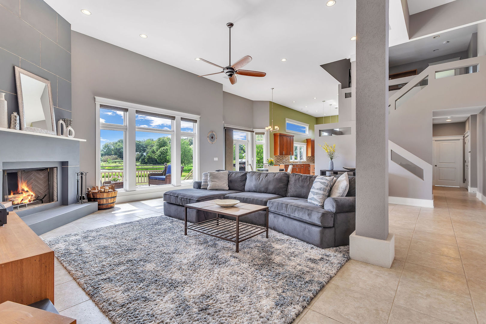 40 Stonecrest Drive Elgin, IL 60124 - Photo 8 of 63 a living room with furniture and a fireplace