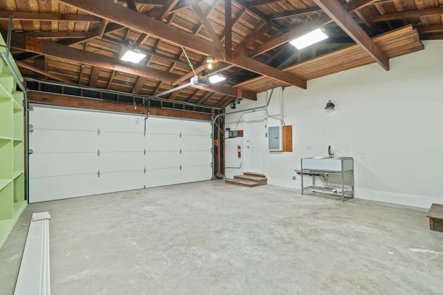 a view of a indoor garage