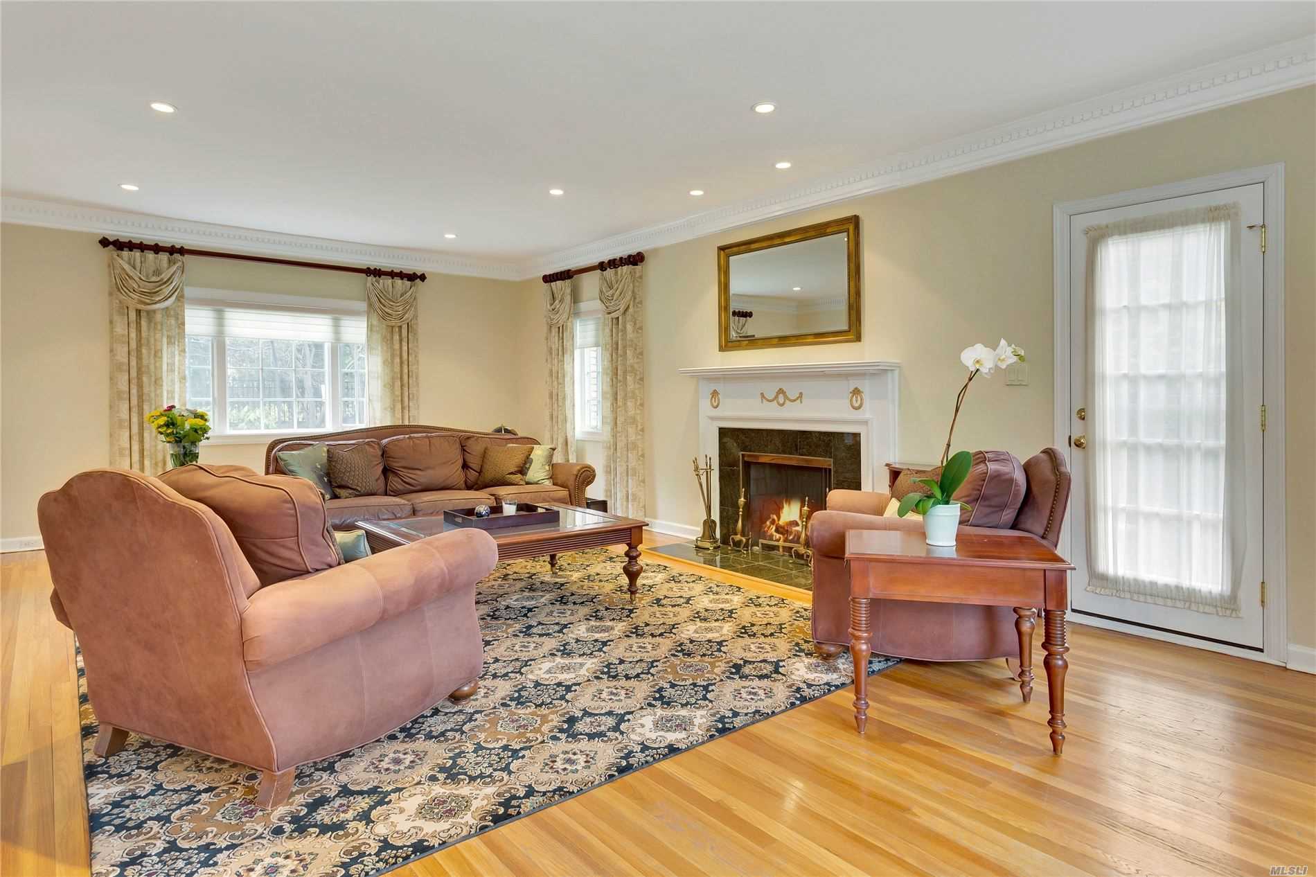 282 Chapel Road Manhasset, NY 11030 - Photo 3 of 20 Living Room w Fireplace
