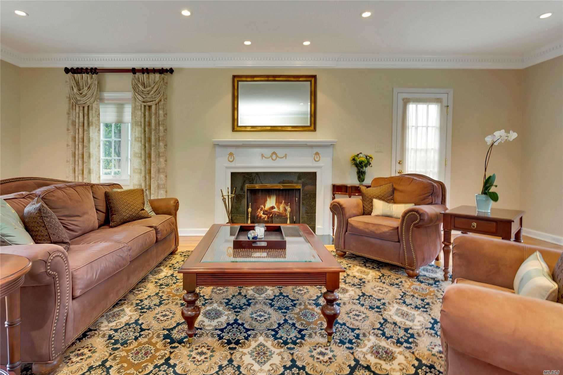 282 Chapel Road Manhasset, NY 11030 - Photo 4 of 20 Living Room w Fireplace