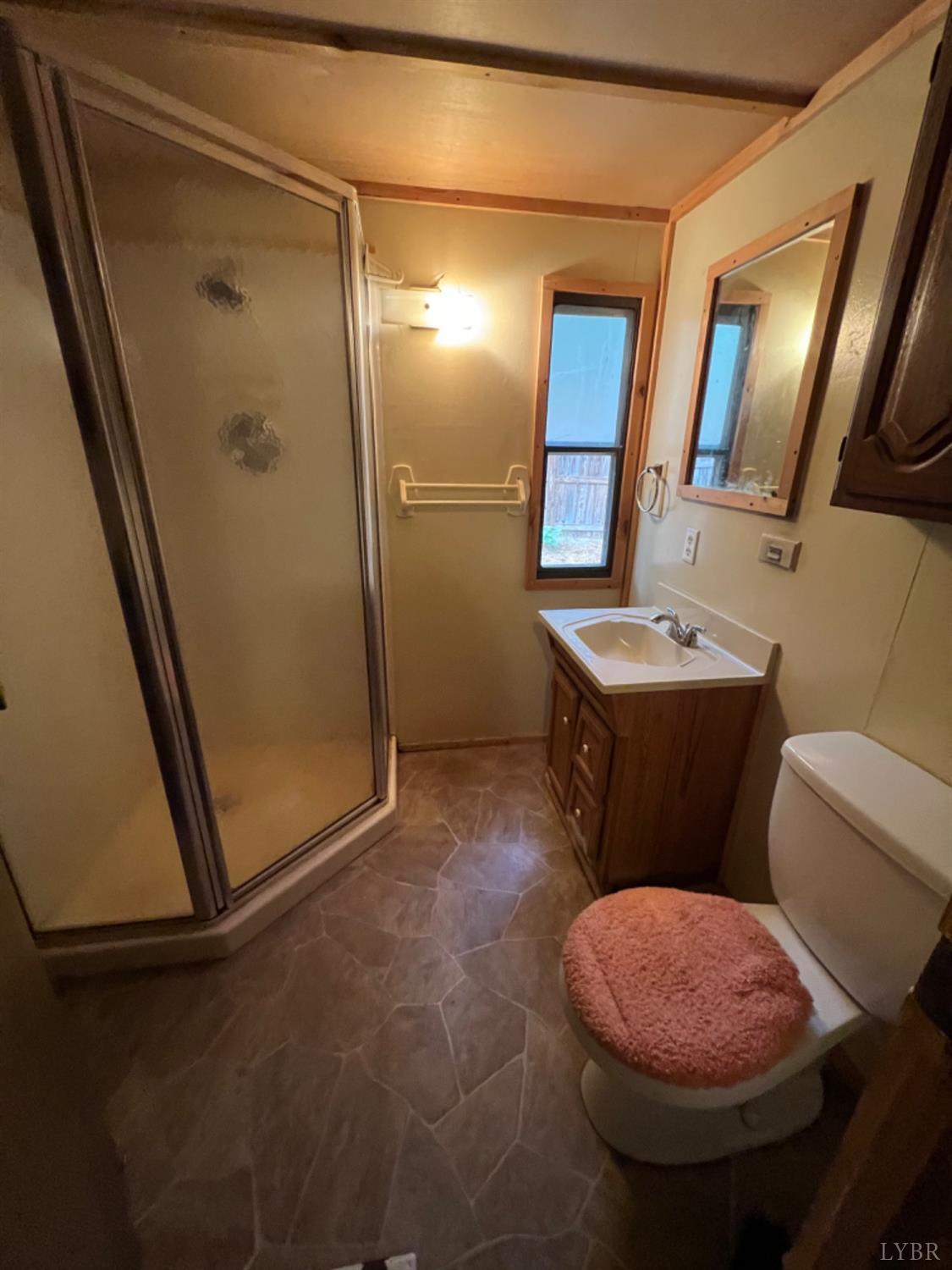 157 White Pine Drive Monroe, VA 24574 - Photo 7 of 13 a bathroom with a sink a toilet a mirror and vanity