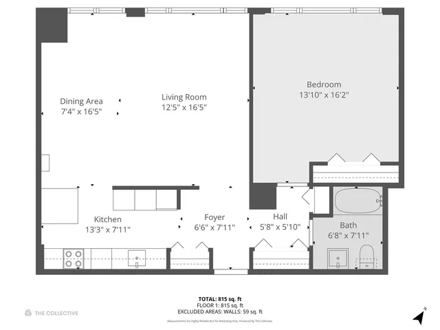 $1,900 | 4250 North Marine Drive, Unit 1410, Chicago, IL 60613