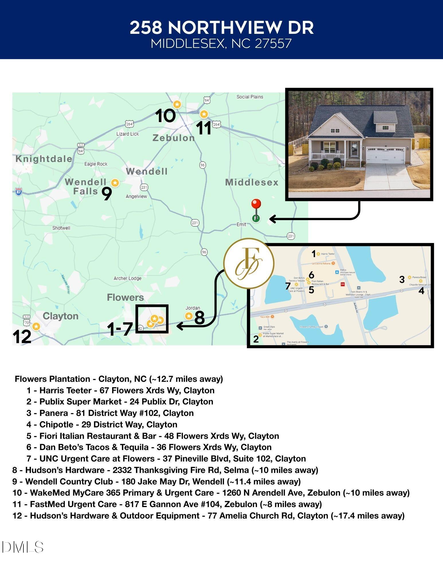 258 Northview Drive Middlesex, NC 27557 - Photo 7 of 58 Vacinity Map