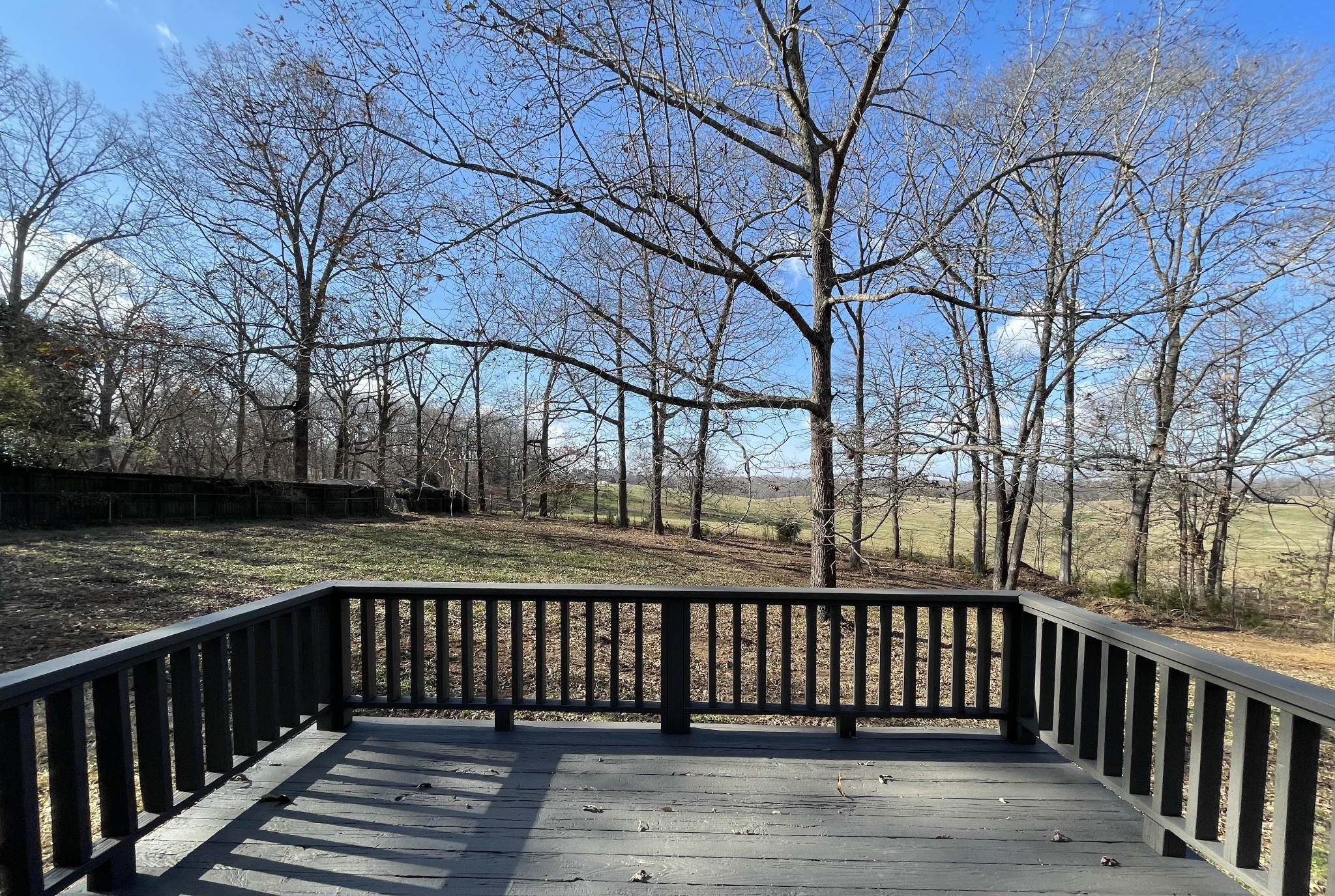 3060 Lylewood Road Woodlawn, TN 37191 - Photo 53 of 56 a wooden deck with trees in front of it
