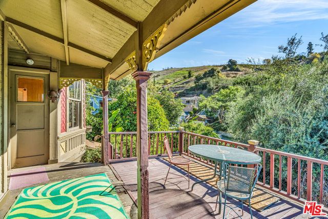 an aerial view of a house having yard