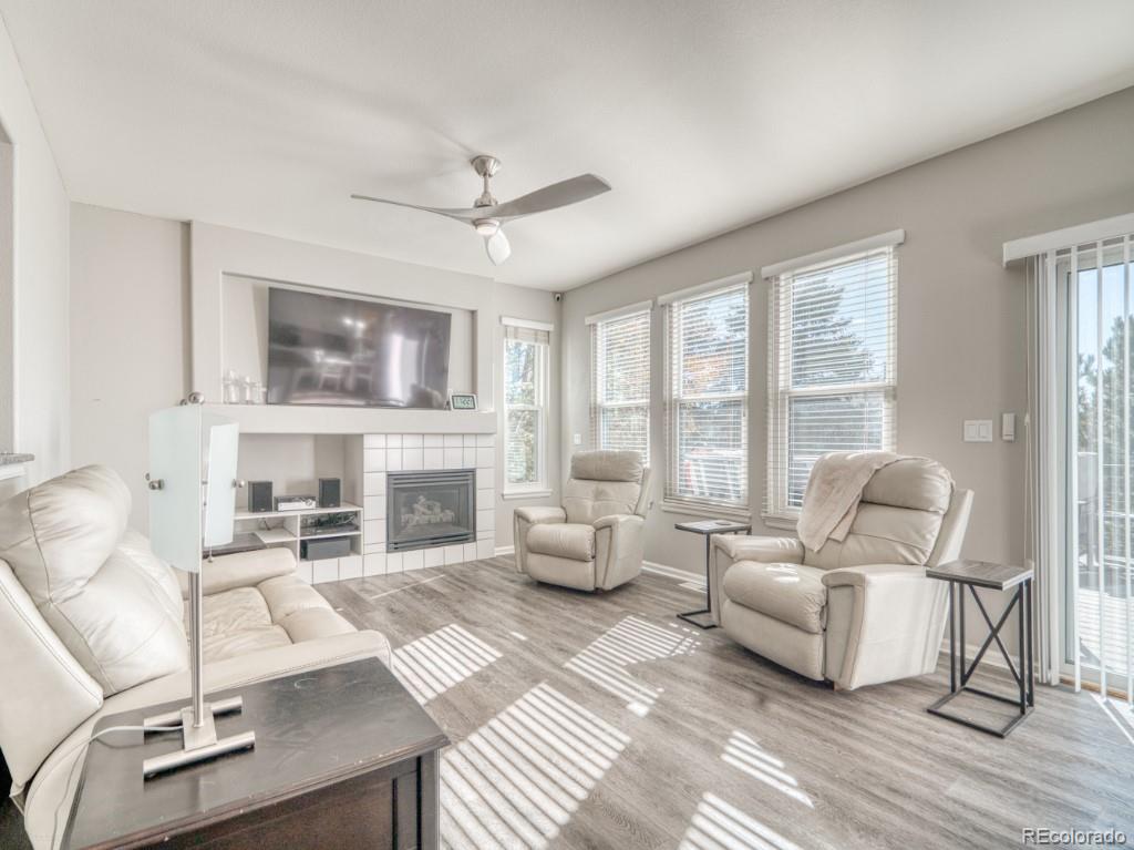1864 Mountain Maple Avenue Highlands Ranch, CO 80129 - Photo 13 of 35 a living room with furniture and a fireplace