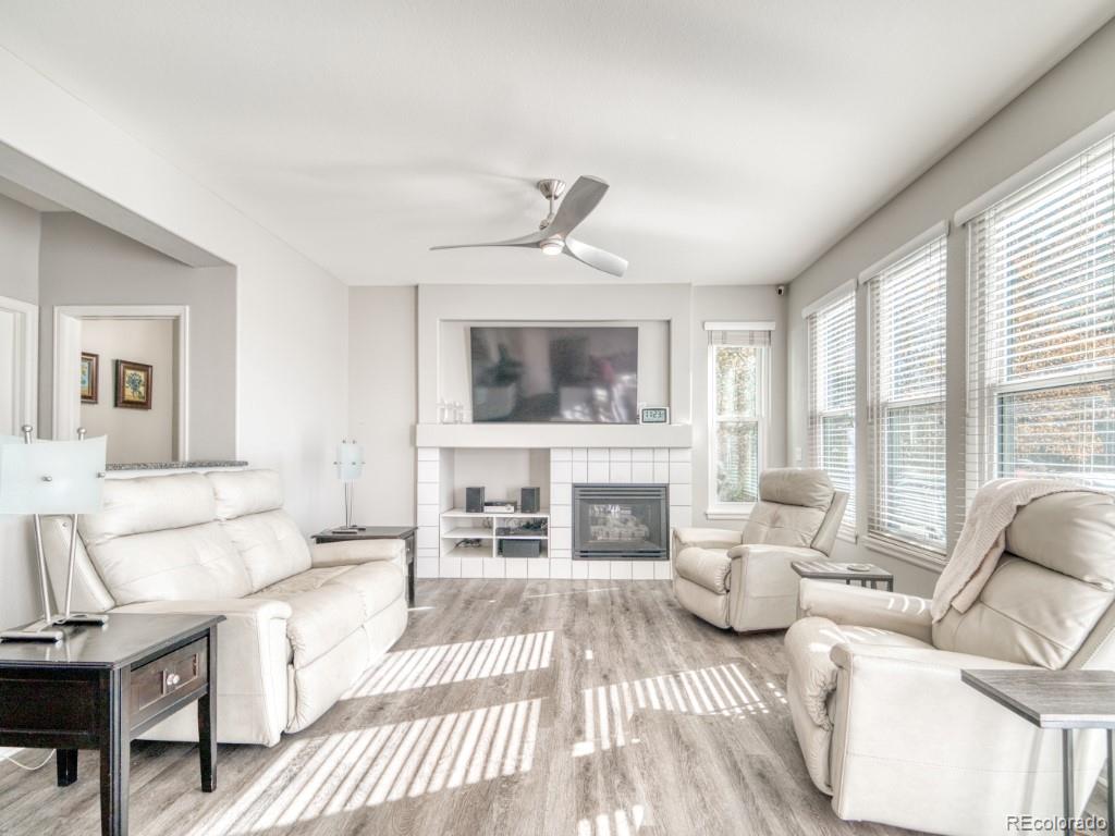 1864 Mountain Maple Avenue Highlands Ranch, CO 80129 - Photo 15 of 35 a living room with furniture and a fireplace