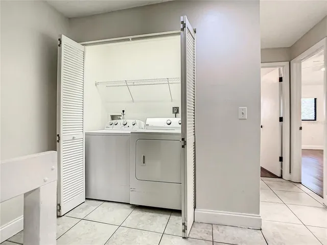 a utility room with a window