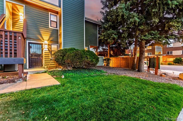 a view of a backyard with a garden