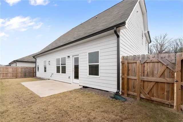 a backyard of a house