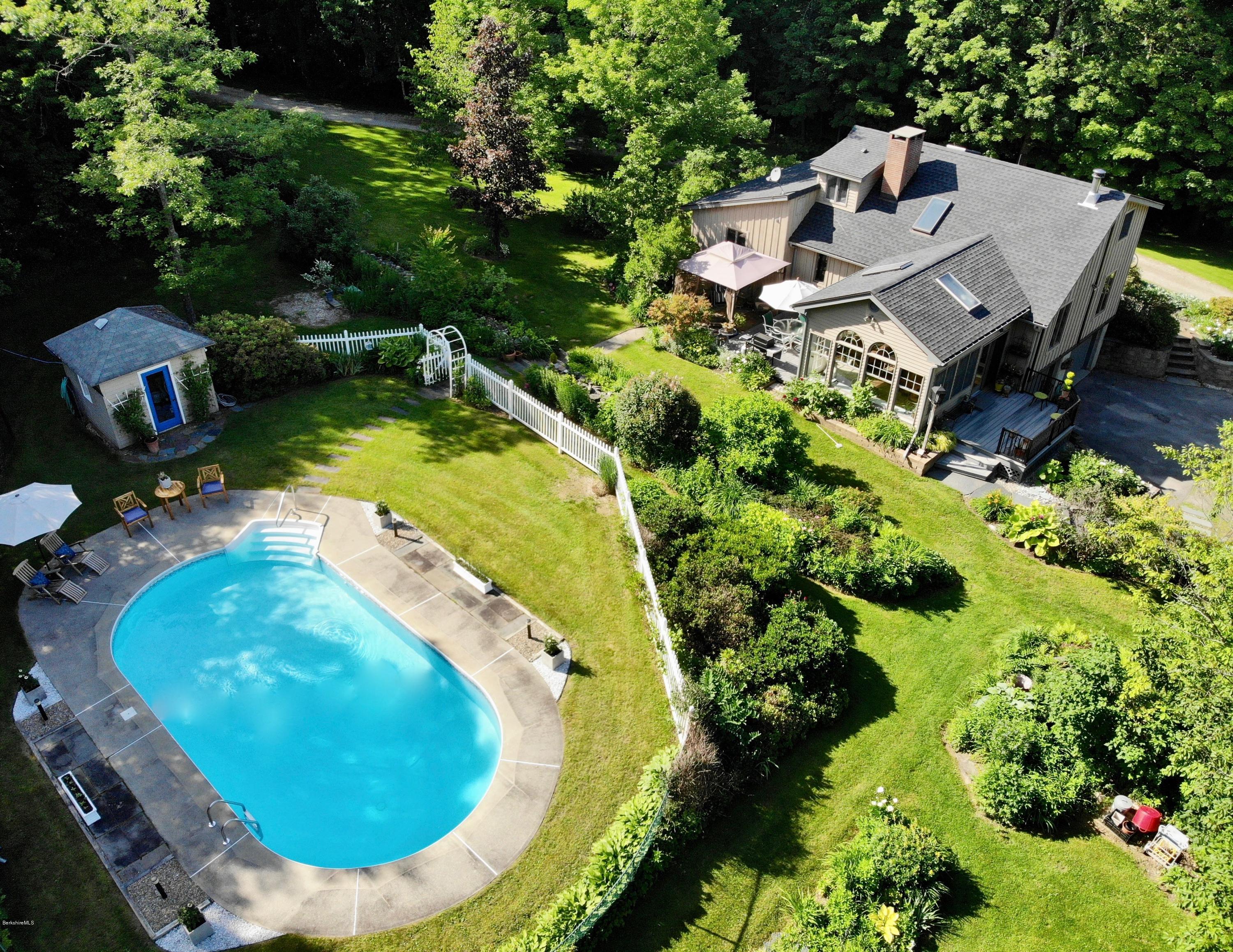 1016 High St Hill Road Windsor, MA 01270 - Photo 38 of 41 an aerial view of a house with swimming pool and outdoor space